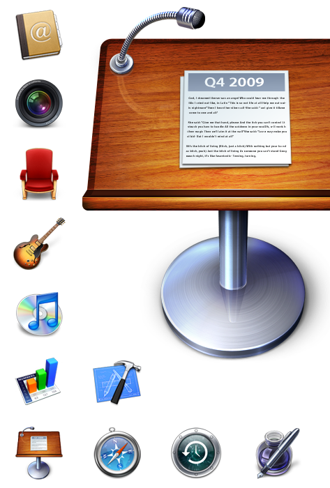 Apple alkalmazások ikonjai